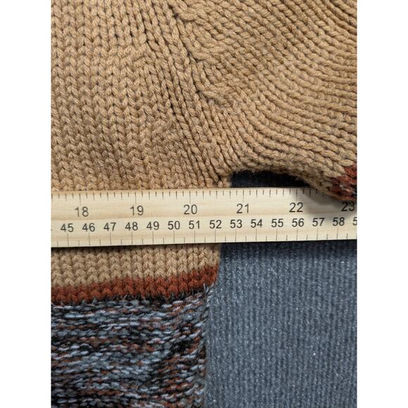 Vtg Gimbels Sweater Mens Medium Southwestern Aztec Graphic Print 70s 80s Knit - Picture 8 of 10